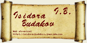 Isidora Budakov vizit kartica
